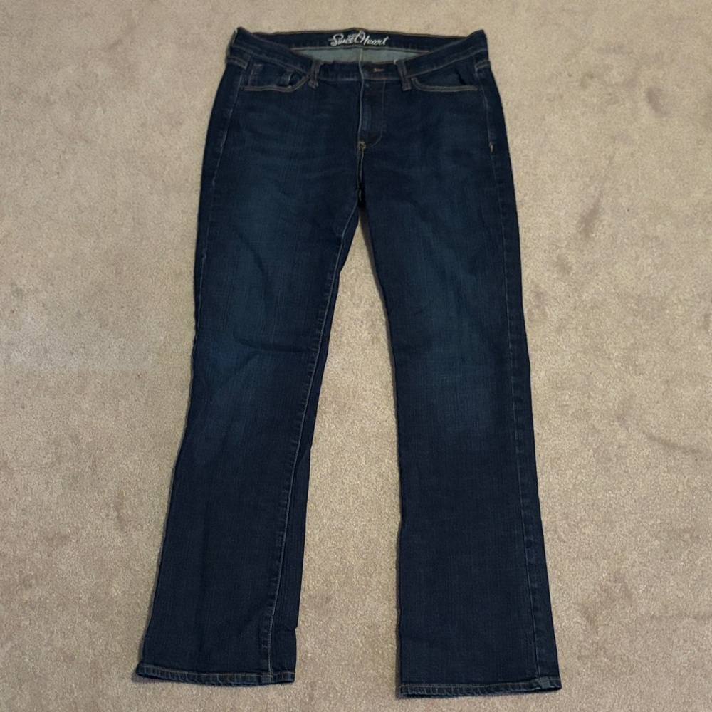 Old Navy Sweetheart Deep Indigo Boot Cut Jeans Size 8